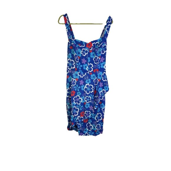 The Dress Shop Disney Lilo Stitch Hawaiian Floral Dress Blue Womens 1XL - Picture 1 of 8